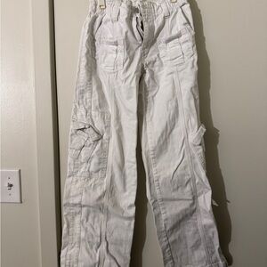 BDG Low Rise White Cargo Pants